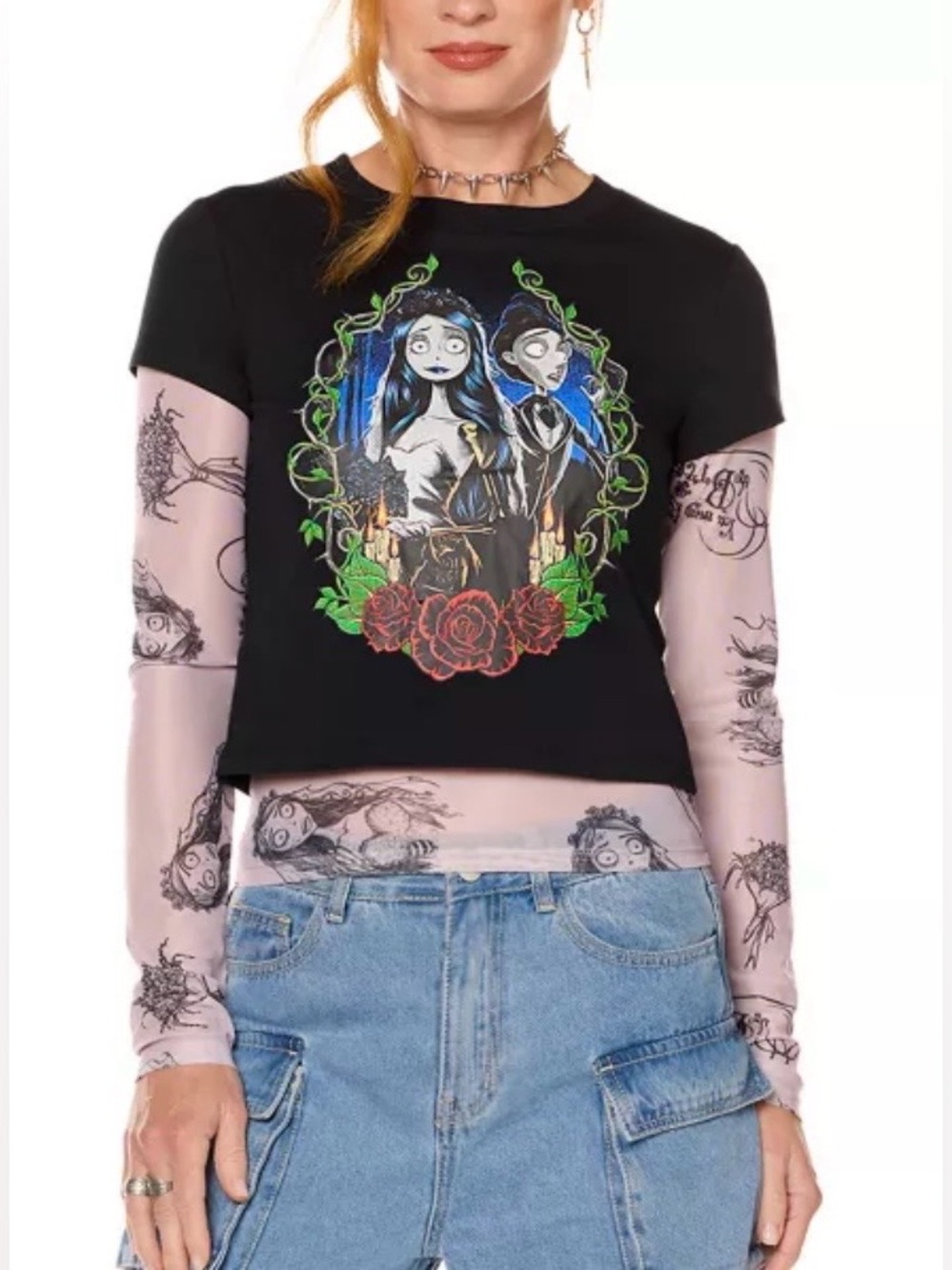 Corpse Bride layered top Size L